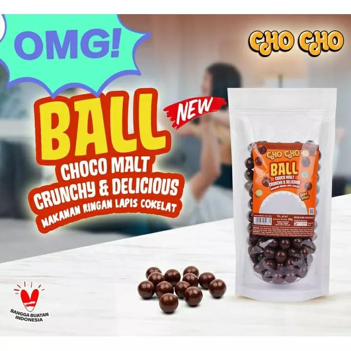 Kue Lebaran coklat cho cho coklat ball crunchy kemasan pouch enak dan murah