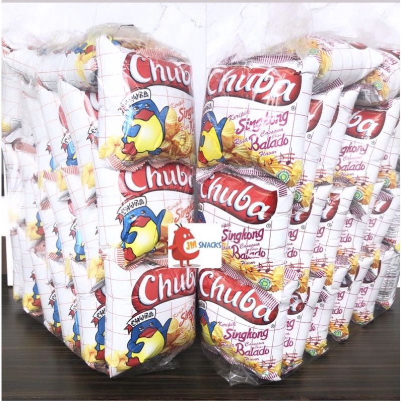 

Cemilan Bandung Chuba keripik singkong 1 ball isi 20