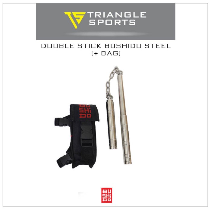 Double Stick BUSHIDO Steel + Bag Nunchaku Steel