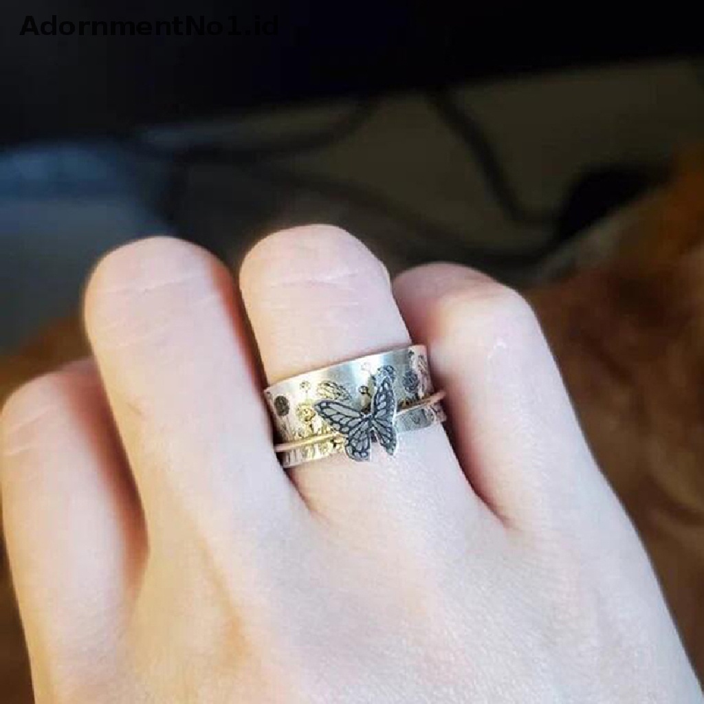 [AdornmentNo1] Vintage Fashion Pribadi Inspirasi Cincin Gunung Kekasih Hati Dapat Diputar Deion Cincin Untuk Wanita Pria Perhiasan Jari Mengubah Cincin Perempuan [ID]