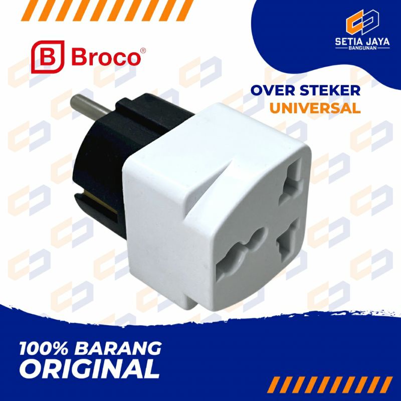 Over Steker / Colokan 3 Ke 2 Broco Universal / Serbaguna / Converter