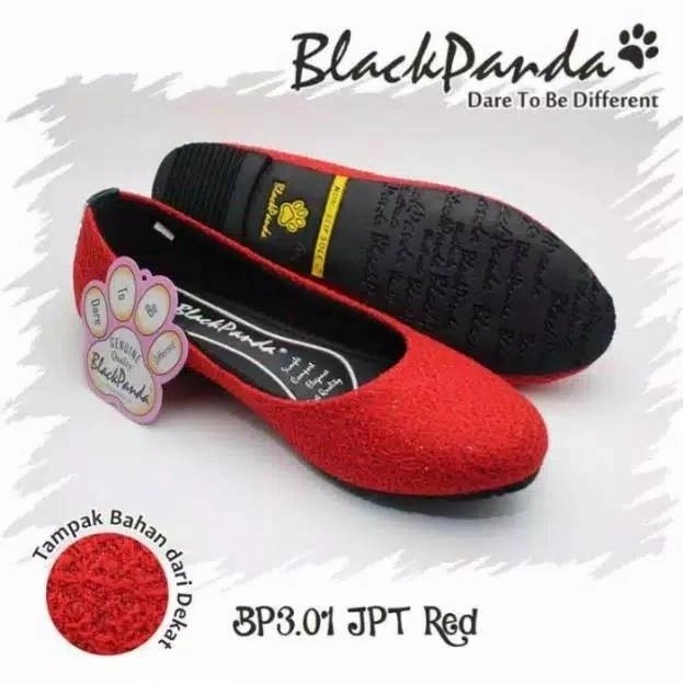 Flatshoes Best Seller Flat Shoes BlackPanda/Sepatu Wanita/Non Slip/Jupiter3-01 - Merah, 38(C8J1) Sep