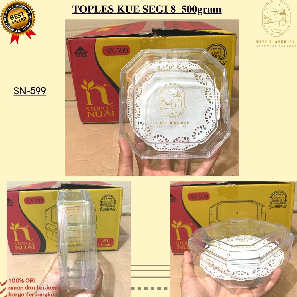 SALE!! TOPLES SEGI 8 NUAI SN 599 TOPLE KUE KERING 500 gr SEGI DELAPAN TOPLES LEBARAN