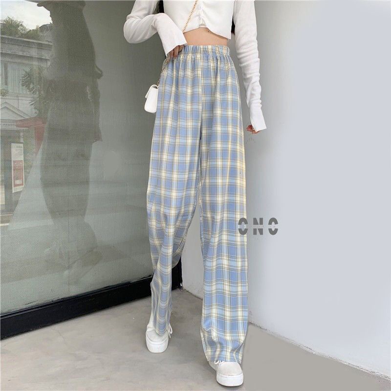 Celana Motif Kotak-Kotak | Tartan Pants Wanita