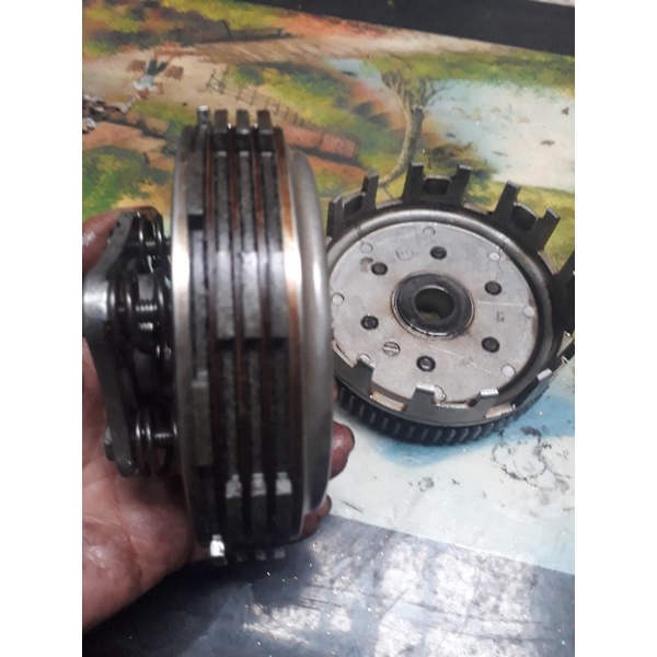 RUMAH KAMPAS KOPLING+KAMPAS KOPLING ORI SUPRA X LAMA COPOTAN MOTOR