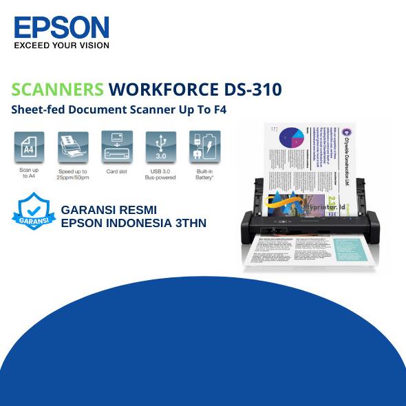 SCANNER EPSON DS-310 DS310 PORTABLE