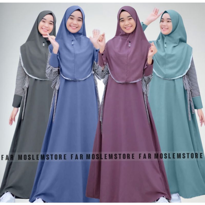 CINDY TEEN CRINKLE AIRFLOW GAMIS SYARI ANAK REMAJA 11-15 TAHUN/GAMIS MUSLIM ANAK TERBARU GAMIS LEBARAN/KIDS FASHION MUSLIM KEKINIAN/FAR MOSLEMSTORE