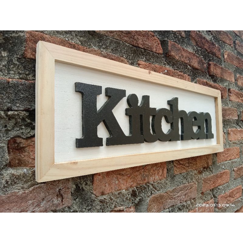 Hiasan dinding Kitchen-Walldecor tulisan timbul