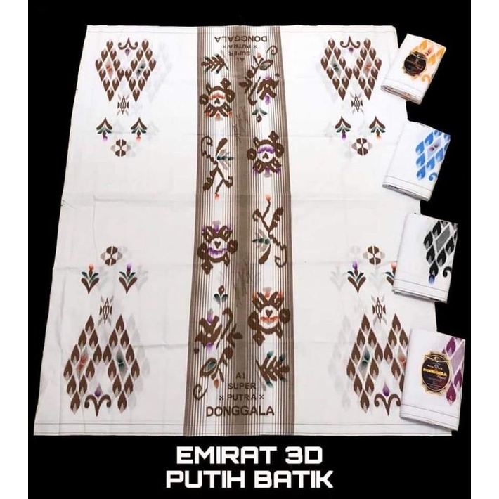 Donggala Putih Motif Kembang