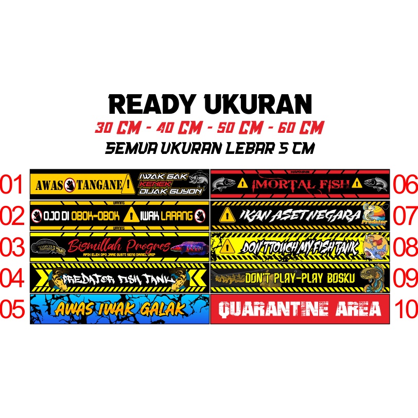 sticker channa / sticker aquarium