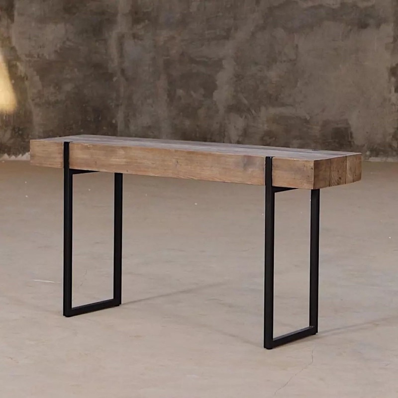 MEJA BAR INDUSTRIAL / MEJA KAYU ANTIK / MINI BAR TABLE / MEJA CAFE INDUSTRIAL