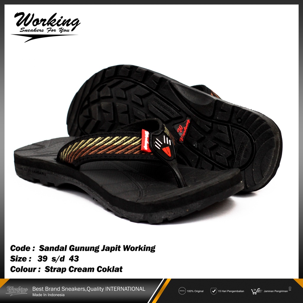 Sandal Japit Gunung Pria Working Size 39-43