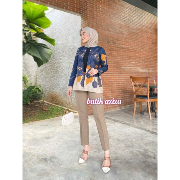Outer Batik Wanita Cardigan Batik Blazer Batik Wanita Outer Mawar by Batik Aziza