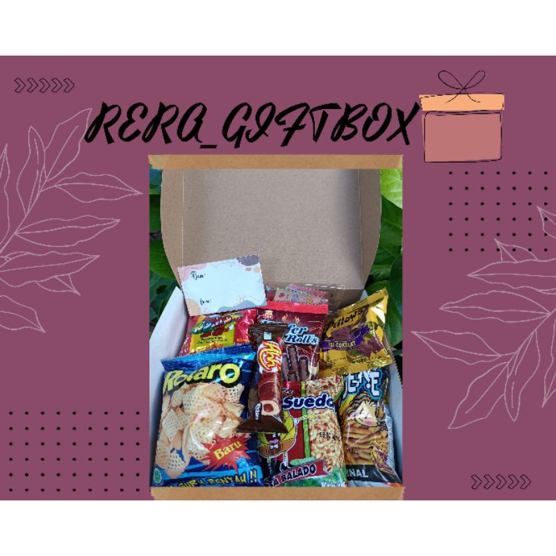 

Giftbox_snack / Hampers Snack / Kado wisuda snack / Kado Ulang Tahun / Giftbox_snack / Hadiah Wisuda
