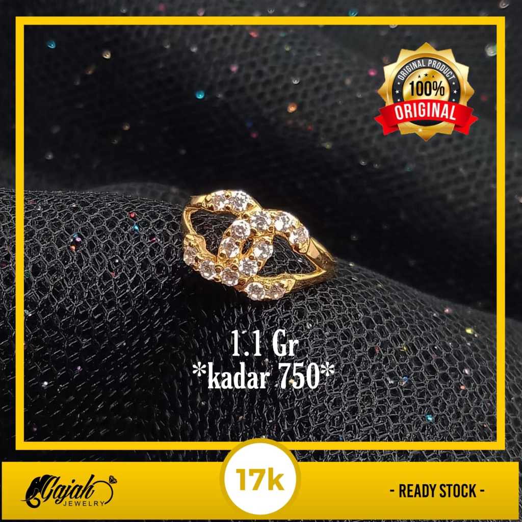 Cincin Anak Emas 17K - 1.1 gr Kadar 750 - 71