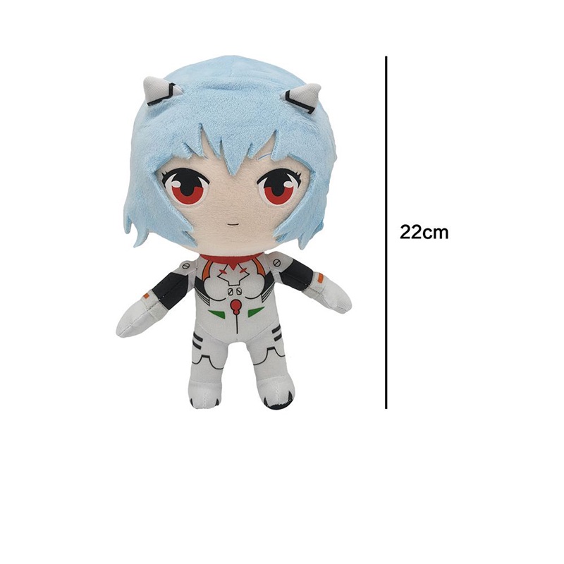 22cm Boneka Mainan Mewah Rei Lucu Anime Evangelion Kawaii Ray Ayanami Stuffed Plushies Doll Mainan Untuk Anak