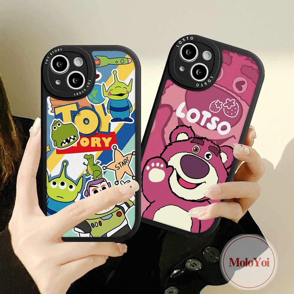 IPHONE Case Toy Story Kartun Lucu Kompatibel Untuk Iphone11 14 13 12 Pro MAX XR 7 8 6 6s 14 Plus X XS MAX SE 2020berry Bear Losto Soft TPU Back Case