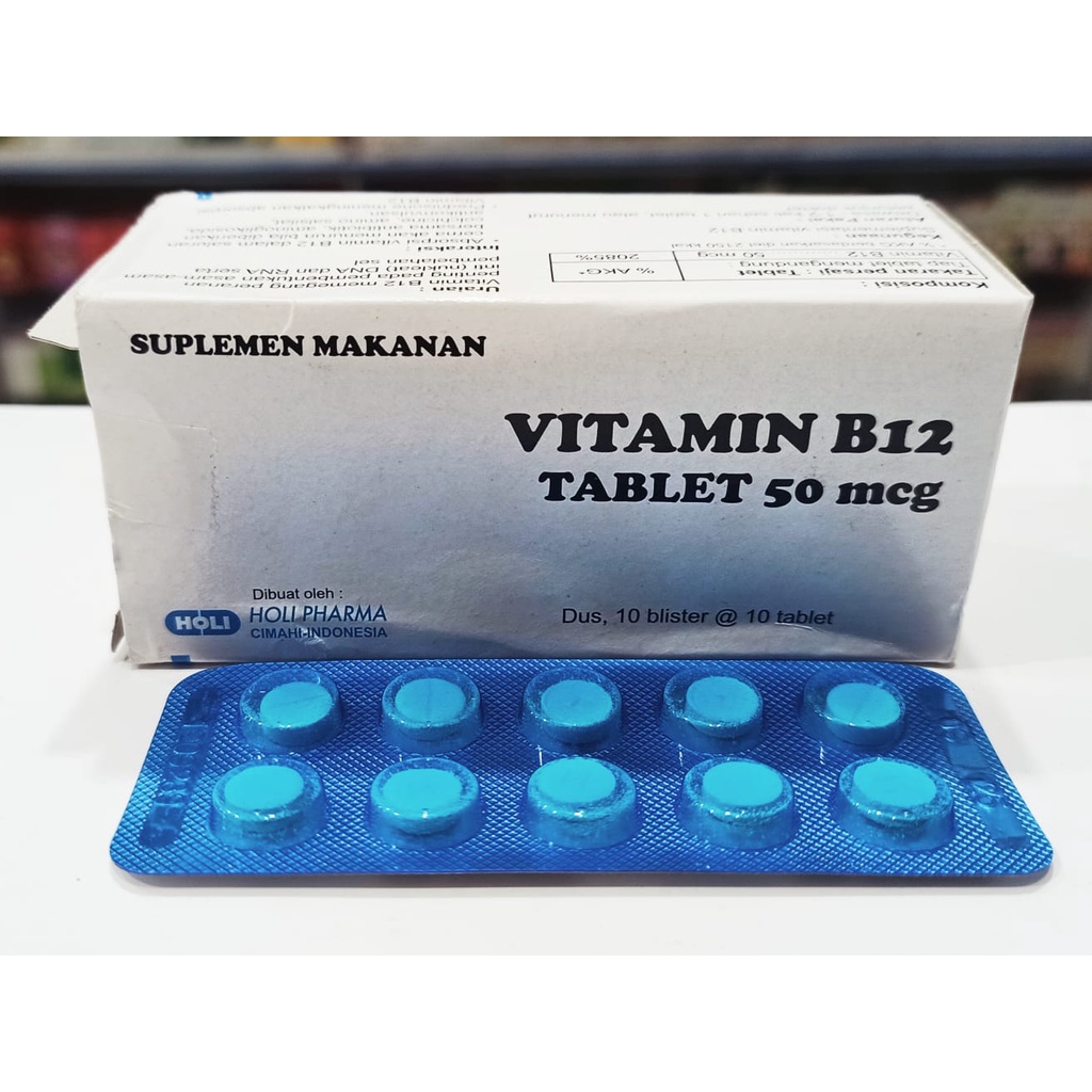 Vitamin B12 1 Strip isi 10 Tablet - Kesehatan kulit dan rambut