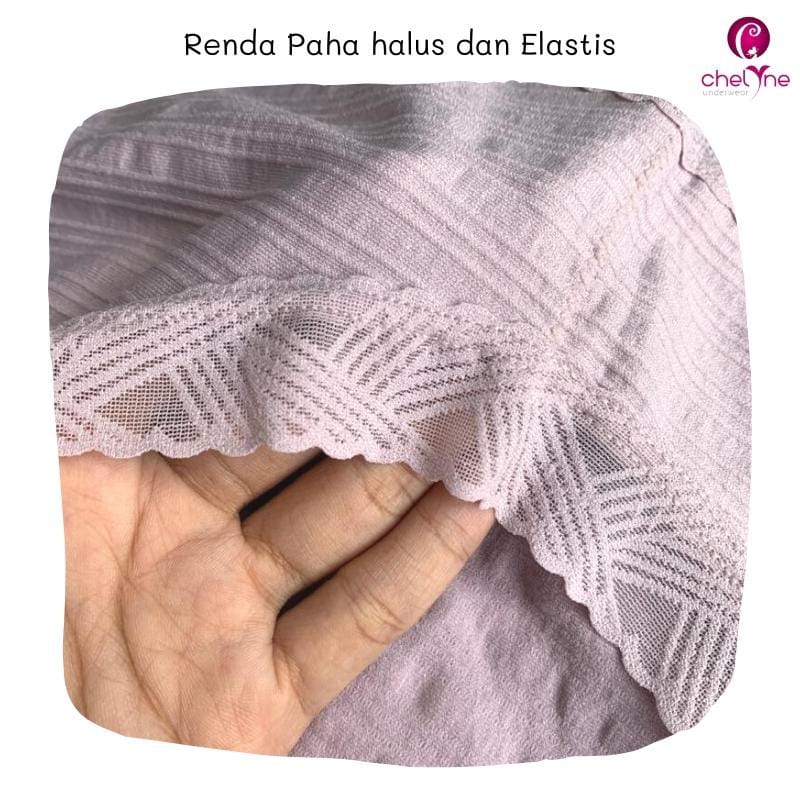 CD Wanita Chelyne Big Size Q8830 Bahan Rajut Seamless - Jumbo Renda Paha