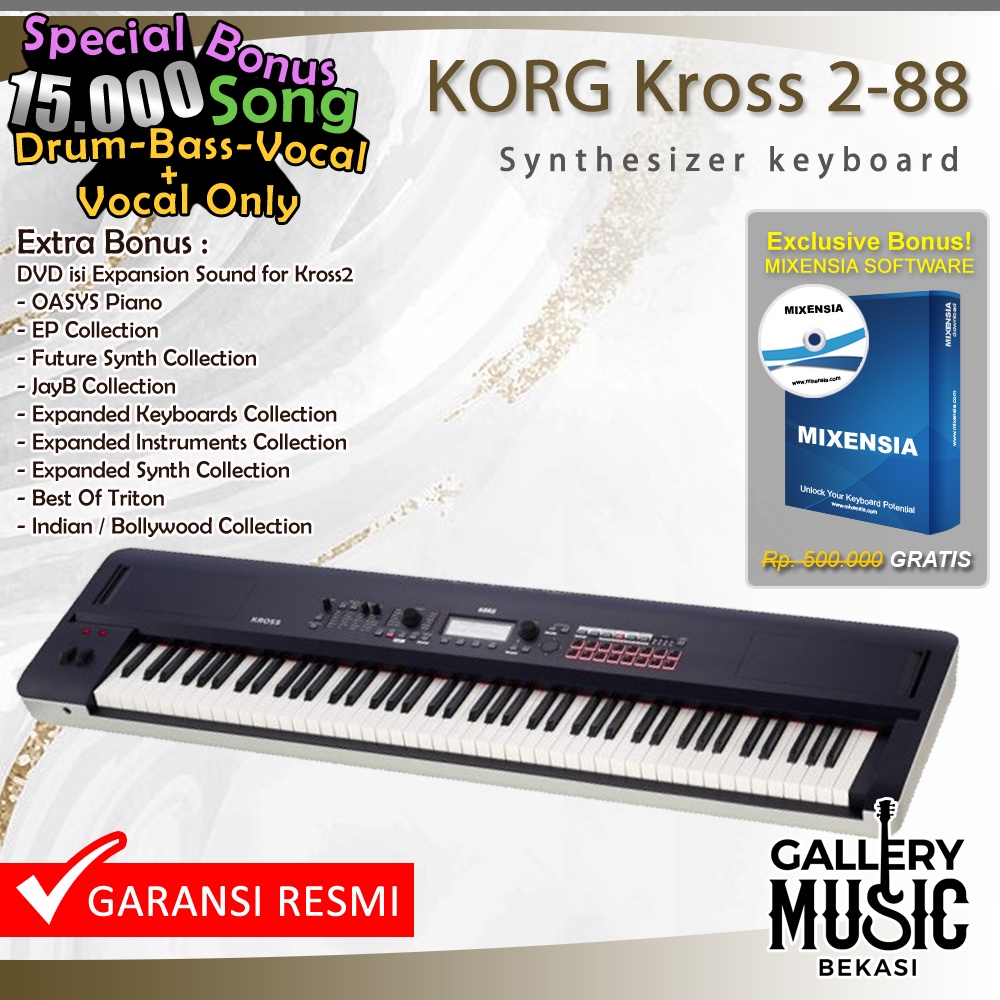 KORG Kross 2 88 Synthesizer Keyboard /Kross2 88/Kross288 Garansi Resmi