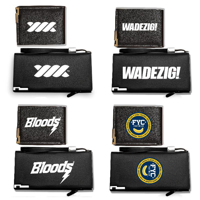 Dompet wallet bloods / dompet kulit hitam fyc/ Dompet distro brand lokal wadezig