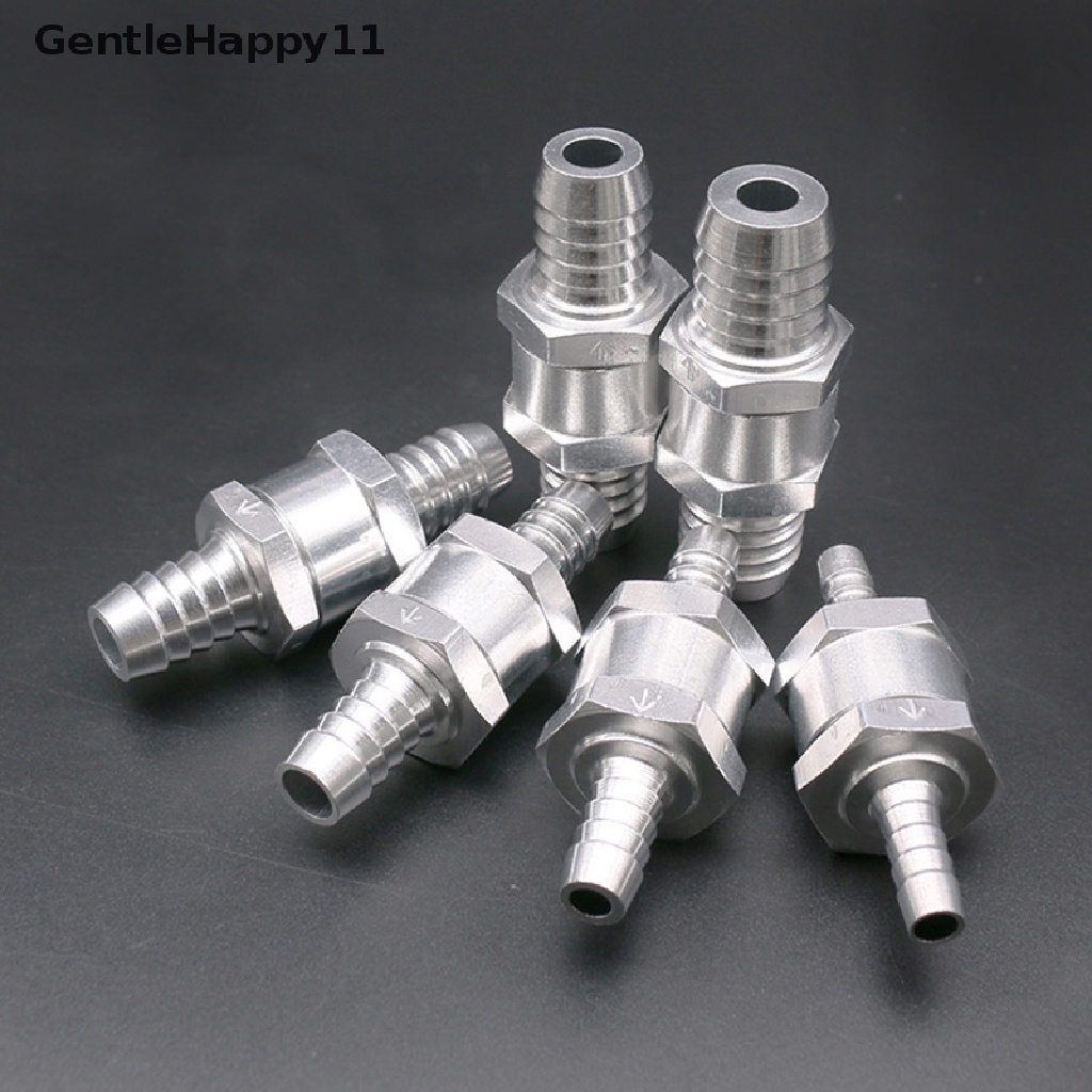 Gentlehappy6 /8 /10 /12mm Bahan Bakar Minyak Solar Bensin Paduan Aluminium Non Return Check Valve One Way Fit Carburator id