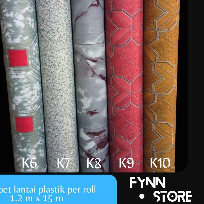 Depan Karpet lantai plastik / perlak lantai 1 roll murah 15 meter banyak motif