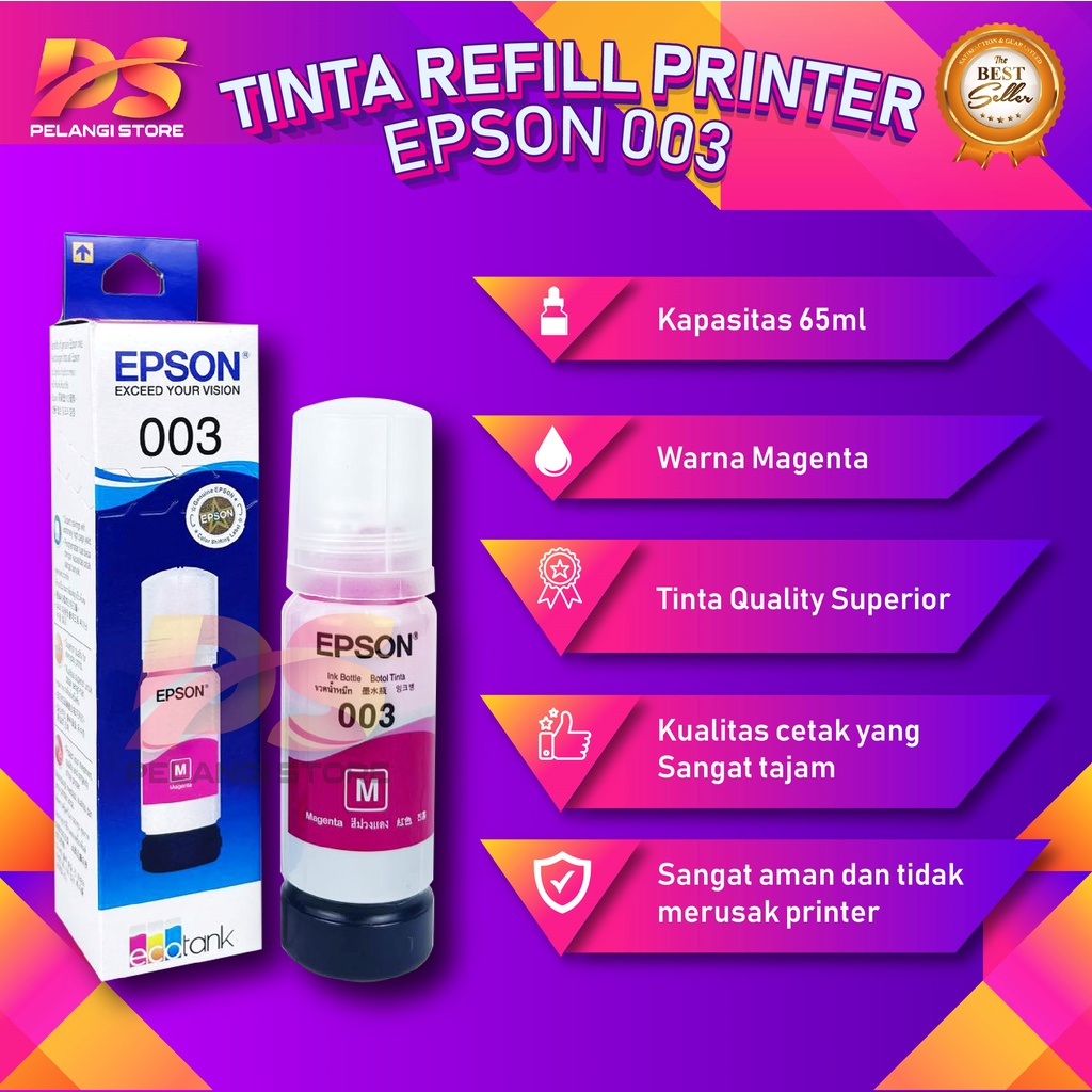 1 SET 4 PCS Tinta Epson 003 Premium Tinta Printer L1110 L3101 L3110 L3150 L5190 L3100