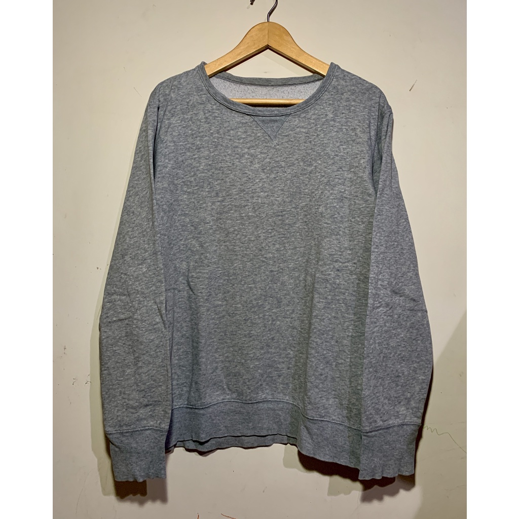 GU by Uniqlo gray abu abu basic polos crewneck size L - second