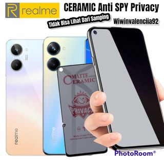 Tempered Anti PECAH REALME 11 10 10Pro 11 Pro+ KERAMIK TPU Clear-Bening/Glossy/Bluelight Glosy/Blue Light Matte/A Glare-A-Minyak-OIL Mate Doff/Anti SPY Privacy-Tidak Bisa lihat Dari samping-Black-Hitam-Gelap/kaca Full Cover CUSTOM CERAMIC- NFC 5G Plus 4G