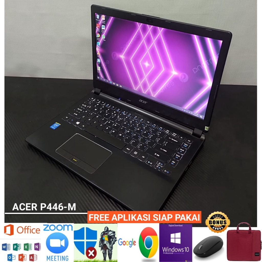 Laptop Acer Travelmate P446-M core i5 gen 5 ram 8gb SSD 128gb backlight - Win 10