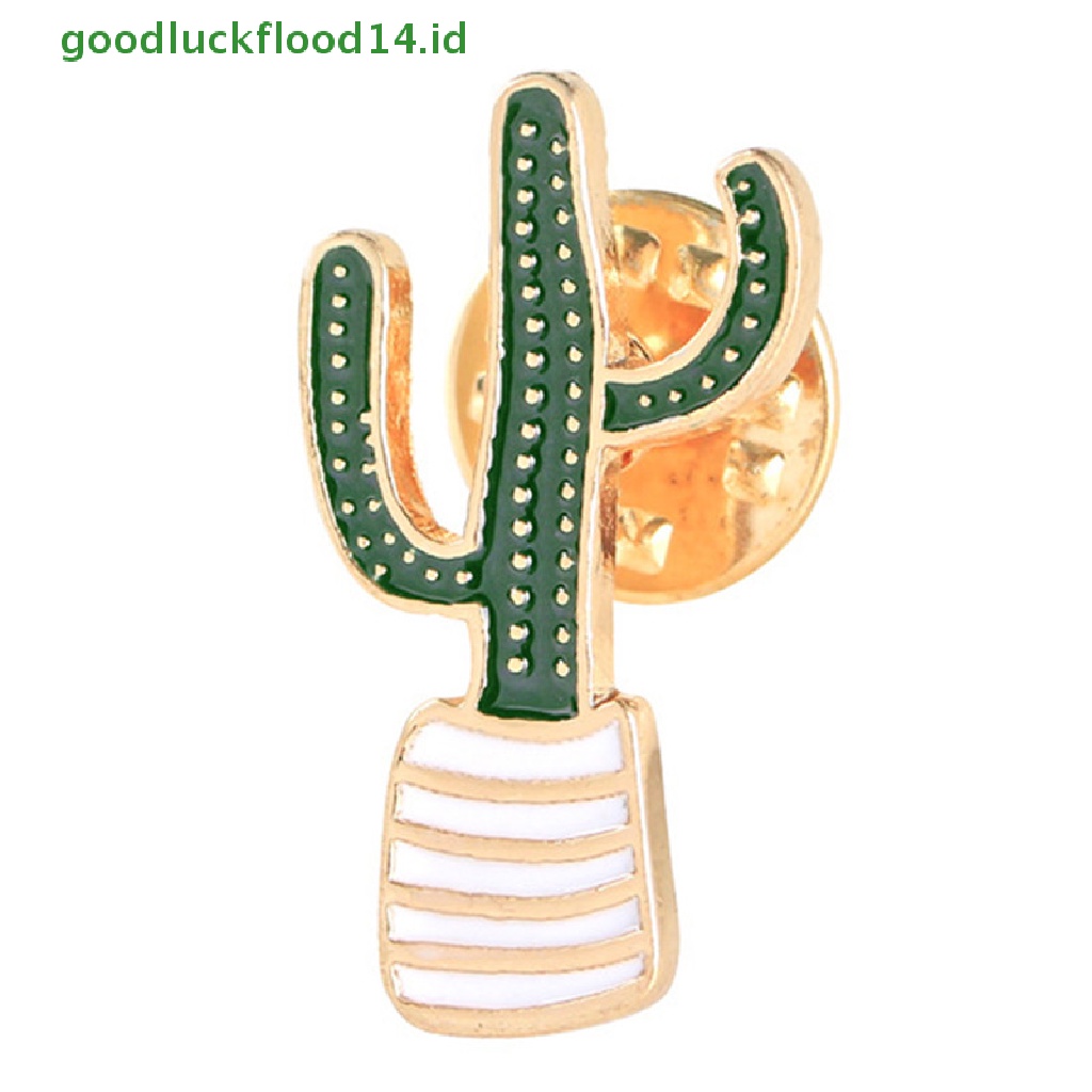 [GOOGFOUR] 3pcs/set Enamel Tanaman Pot Kaktus Kerah Bros Pin Lencana Pakaian Kartun Pin [TOP]