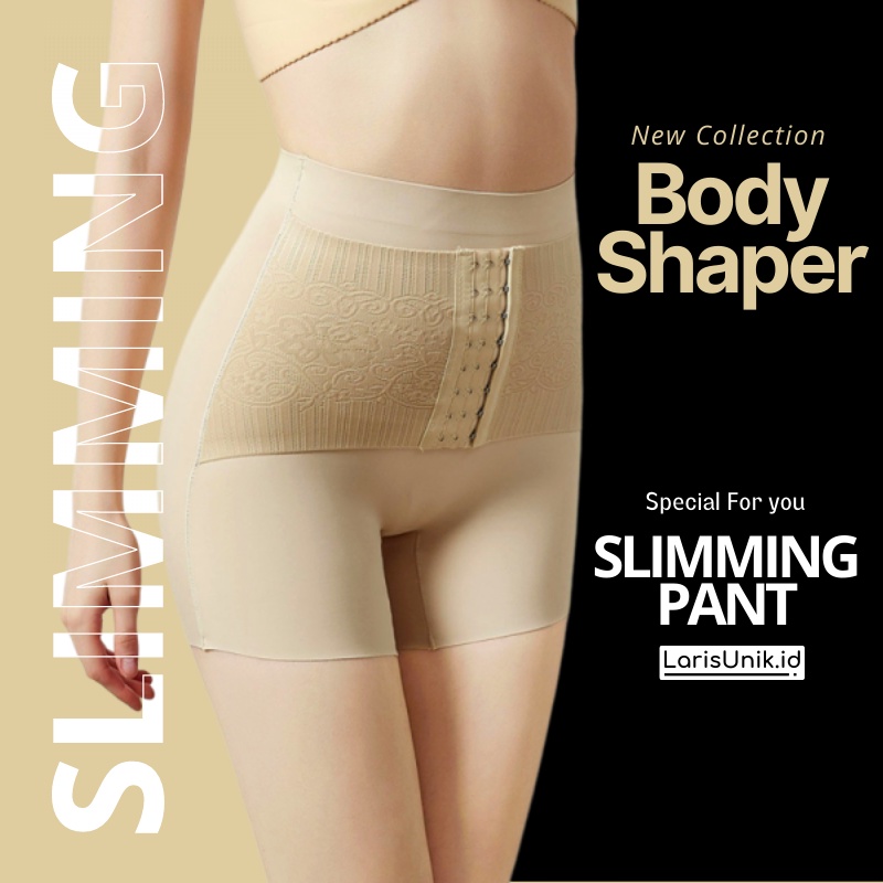 Celana Pelangsing Jumbo Kancing Pendek Seamless Korset Pengecil Perut Buncit Wanita Slim Slimming Sliming Pants Fit Body Shape Shaper Shaper Korslet Kroset Corset Pelangsing Pengecil Perut Wanita Jumbo Original Pakaian Pakayan Pakean Dalam Wanita Kancing