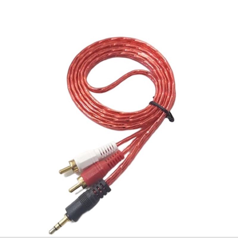 Kabel AUX 1 x 2 jack 1,5 m audio AV cable data 2 in 1