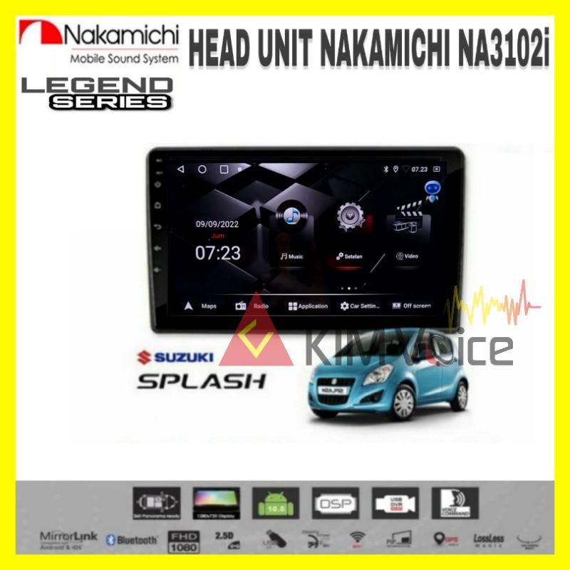 Head Unit Android Nakamichi 9 inch OEM Suzuki Splash soket pnp