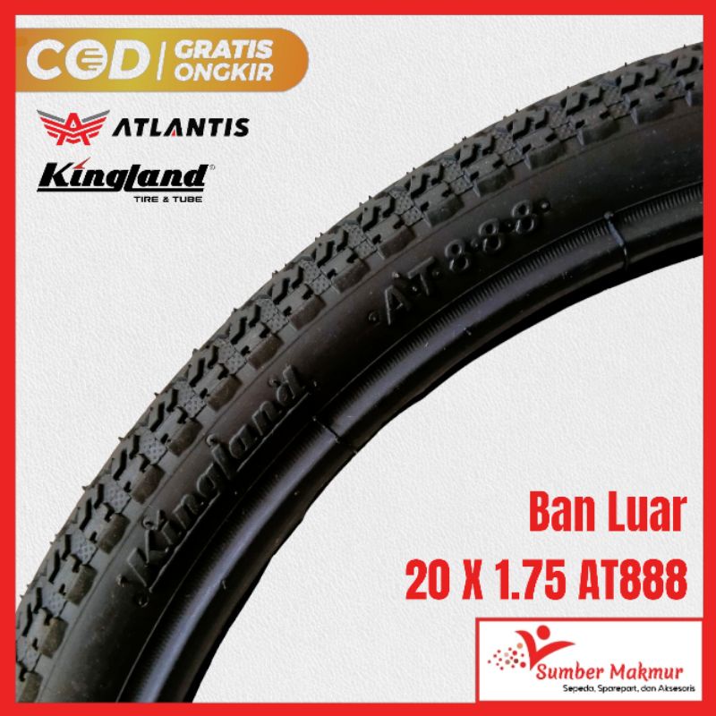 Ban Luar Sepeda Sepedah Anak BMX MINI CTB Lipat 20 x 1.75 20 x 2.125 Atlantis Kingland 20&quot; AT888 20 X 1.95 20 X 2.30