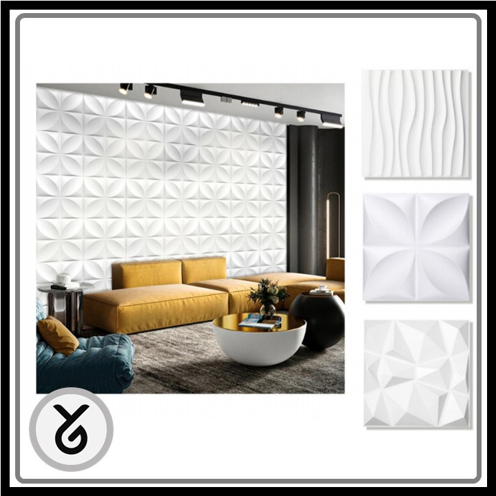 Wall Panel 3D PVC Wallpaper Dinding Ukuran 50 x 50 cm