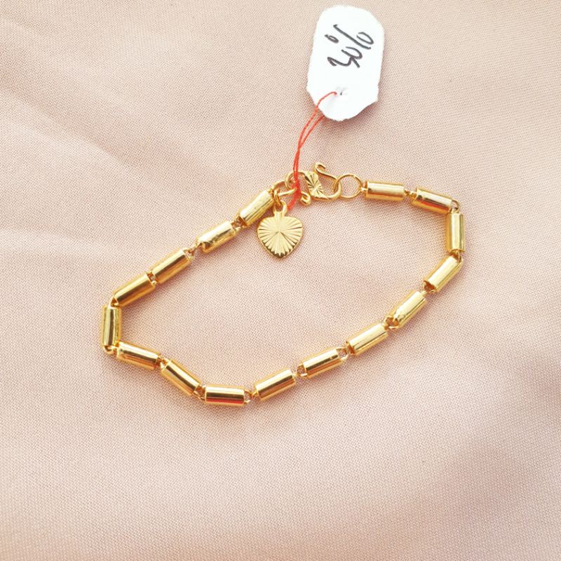 Gelang anak bambu emas asli kadar 300