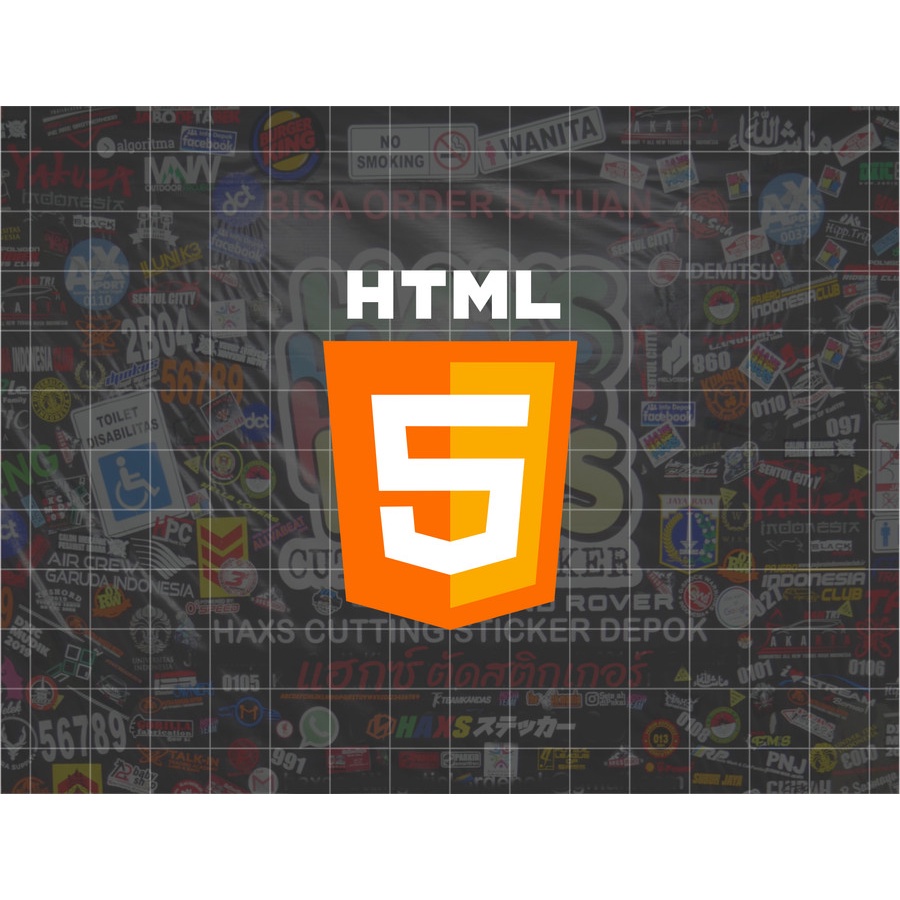 Cutting Sticker HTML 5 Ukuran 6 Cm Untuk Motor Mobil