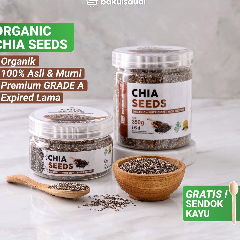 

✨Grosir✨ Organic Chia Seed Grade A Premium Quality Original 100% Murni non GMO Asli / Biji Chia Seeds Hitam Organik Chiaseed Chiaseeds Cia seed Original serbuuu !