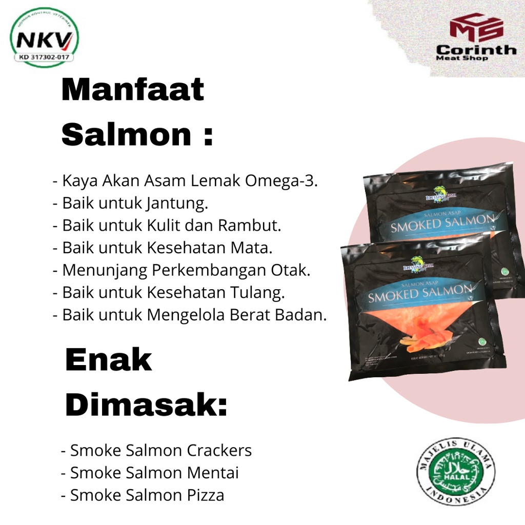 

Ay00! Salmon ASAP - Smoked Salmon Blessing Fish 100 Gram - HALAL - PREMIUM