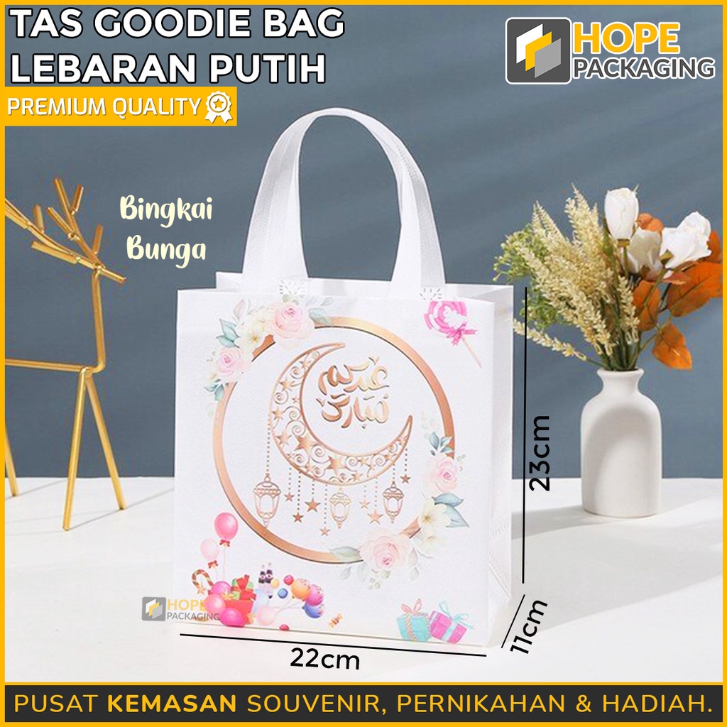 Tas Goodie Bag lebaran putih / Goodie bag lebaran / Tas idul Fitri