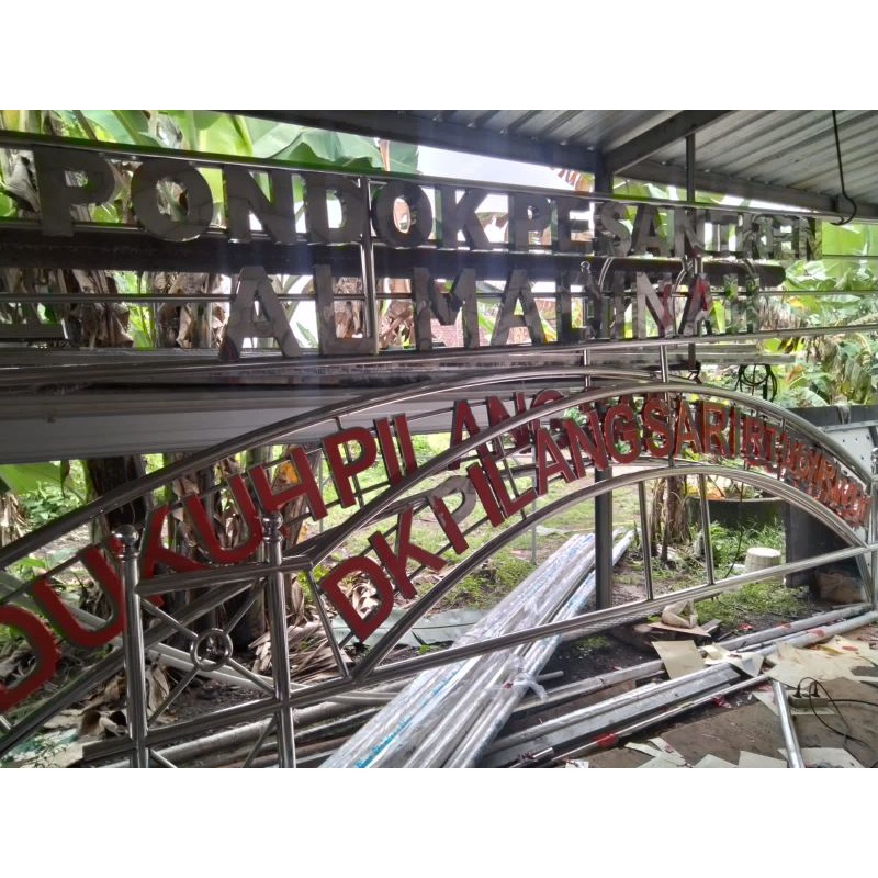 HURUF TIMBUL STAINLESS LAS ARGON