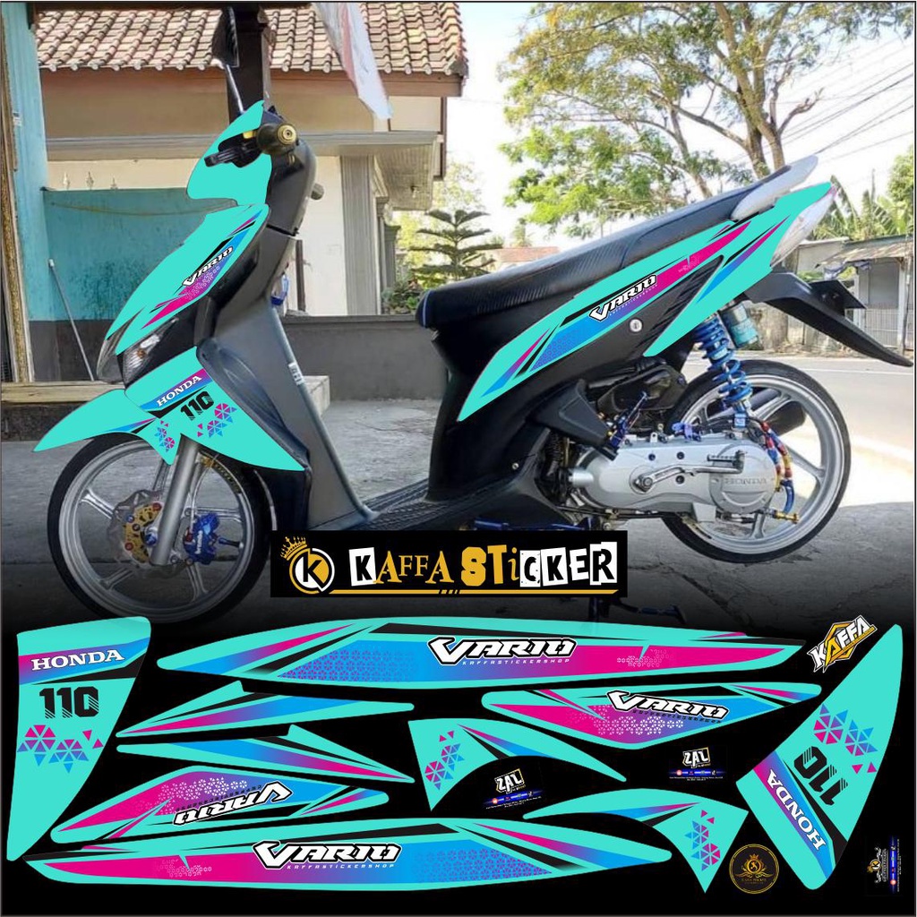 COD / STIKER MOTOR Sticker Striping Vario 110 Cw Karbu Sticker Skotlet