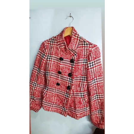 Blazer Tartan Merah