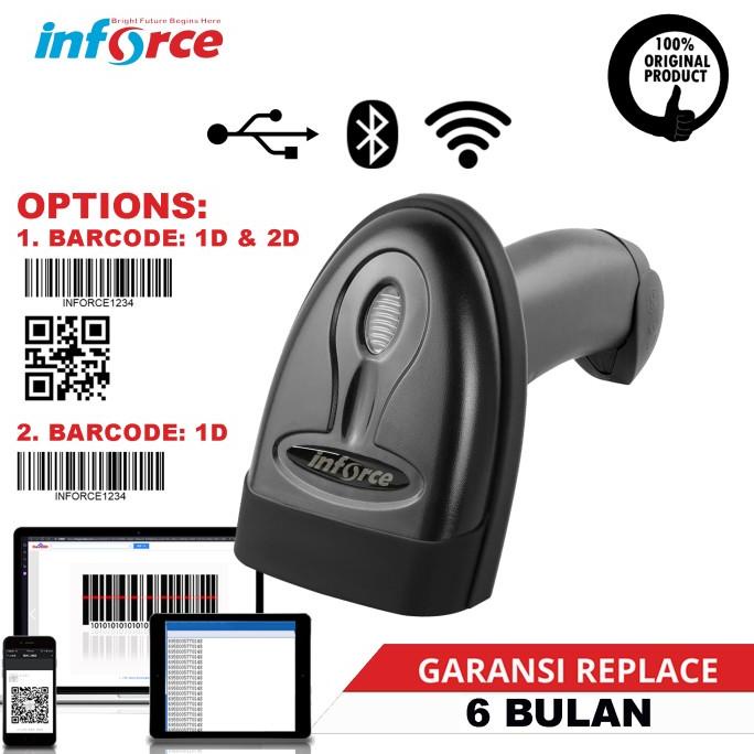 INFORCE WIRELESS BLUETOOTH USB BARCODE SCANNER T88 E-FAKTUR 1D/2D