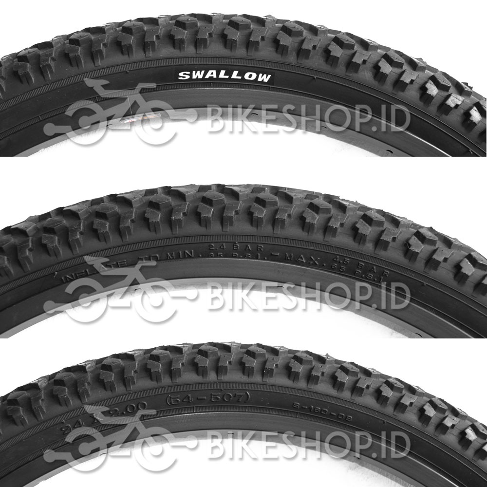 Ban Luar Swallow 24x2.00 MTB/Mini/CTB 24 x 200 Hitam S-160 | High Quality