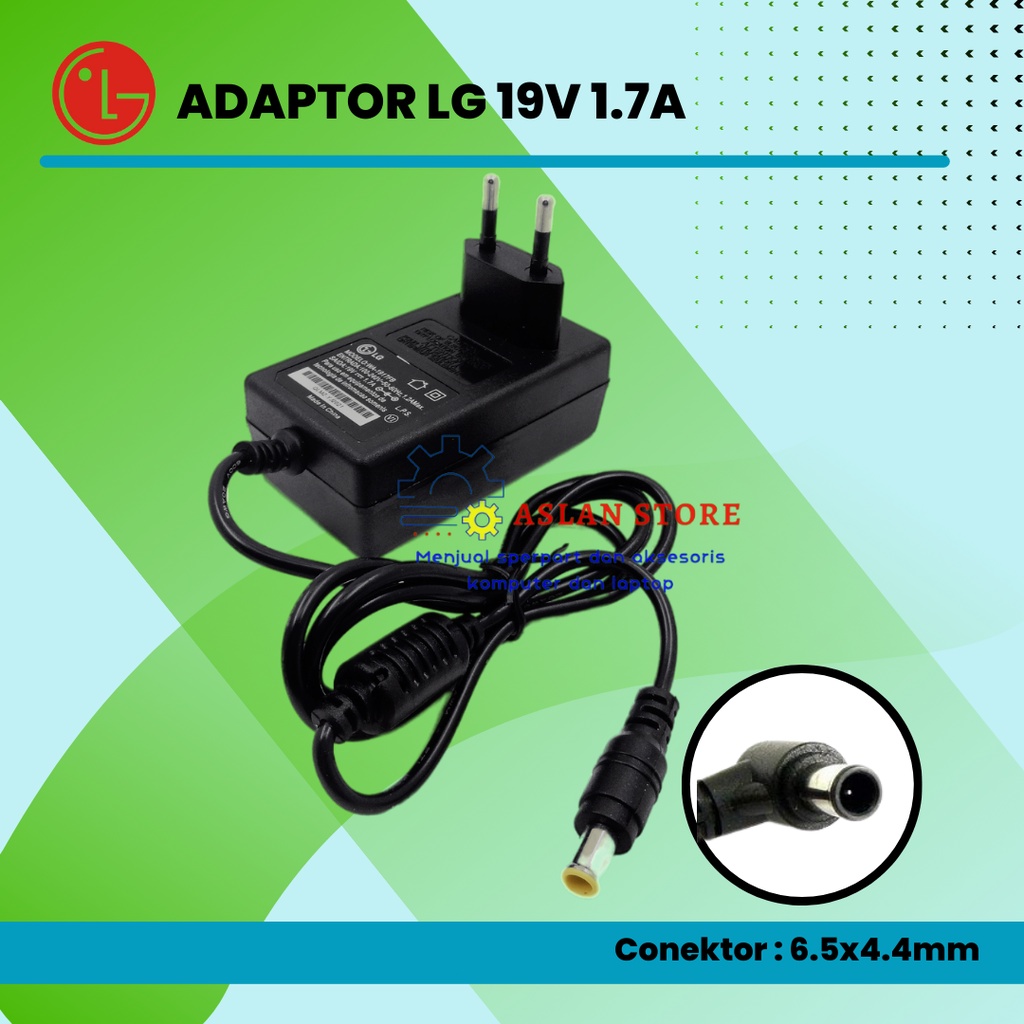 Adaptor charger TV LG Monitor 19V 1 7A Original