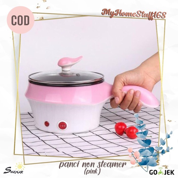panci listrik PANCI ELEKTRIK/PANCI LISTRIK/COOKING POT ONLY LAPISAN KERAMIK PINK(T3W5) Panci Listrik