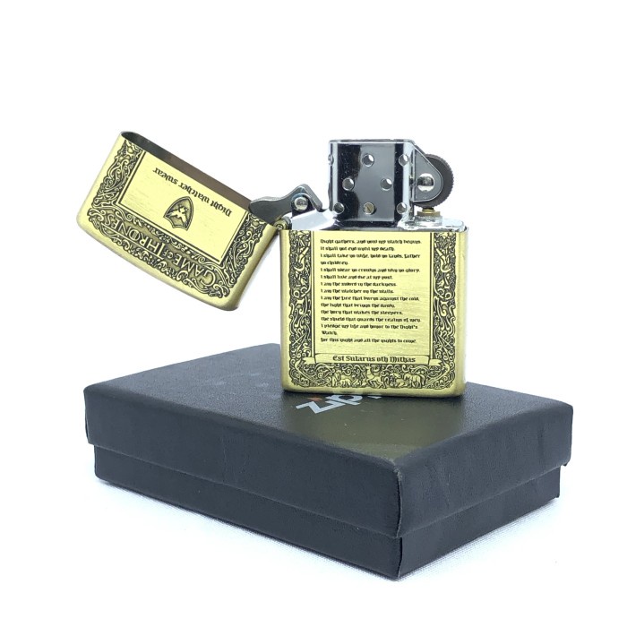 Korek Api Zippo Gold Motif Game Of Thrones GOT Grafir Premium